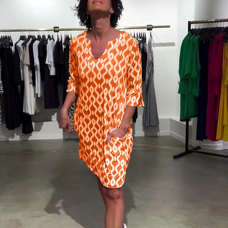 Iris™ - Behagelig printet kjole