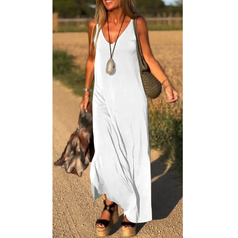 Evelyne™ - Elegant lang ærmeløs kjole