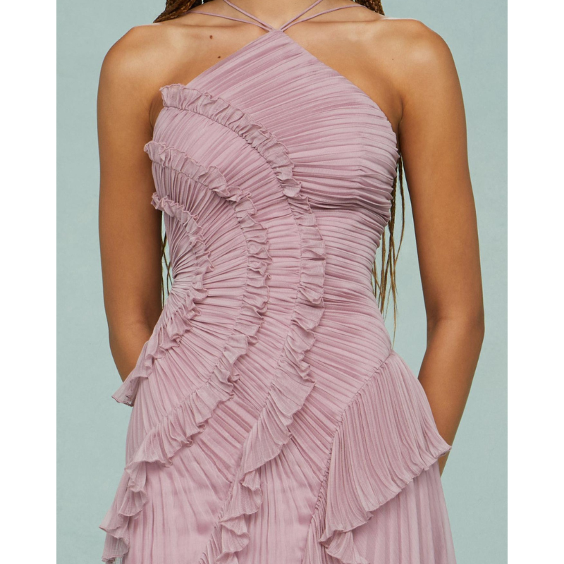 Mireva™ | lang, flydende kjole med havstrømsmønster