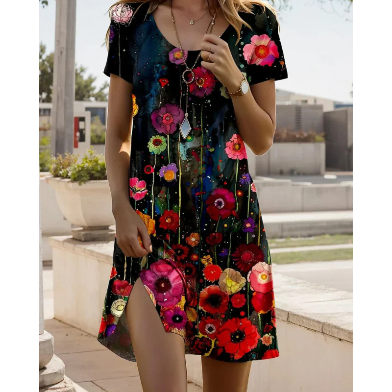 Lana™ | Kort kjole med moderigtigt print