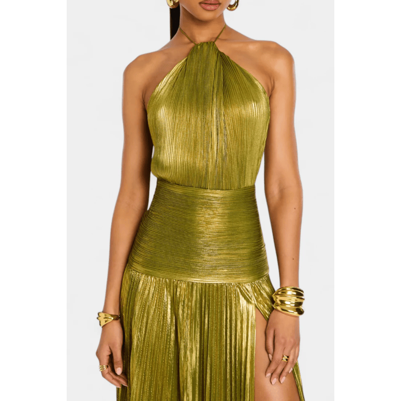 Lorette™ | Metallic-kjole med åben ryg