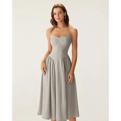 Sofia™ - Elegant midikjole med firkantet hals