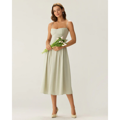 Sofia™ - Elegant midikjole med firkantet hals