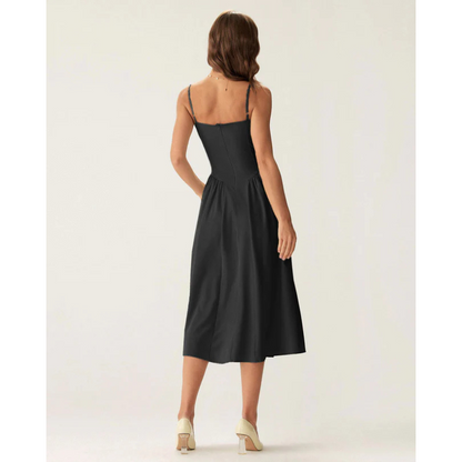 Sofia™ - Elegant midikjole med firkantet hals