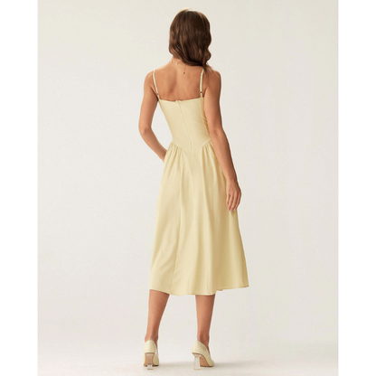 Sofia™ - Elegant midikjole med firkantet hals