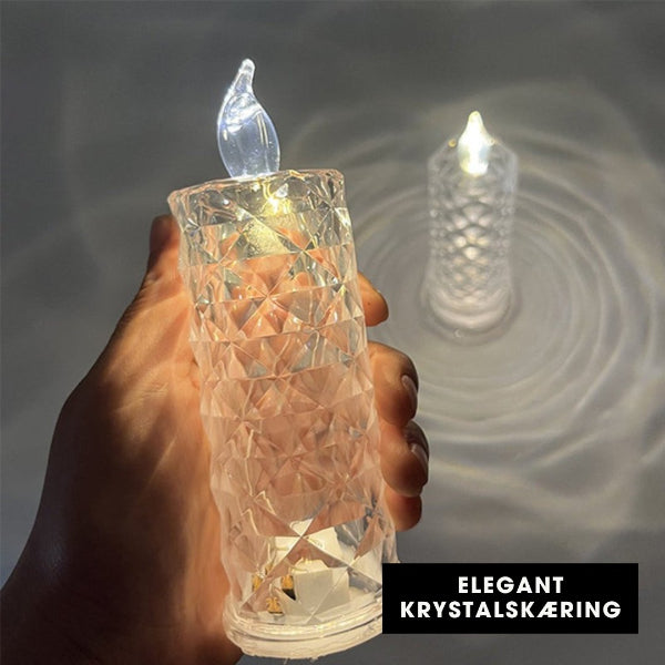 CrystalFlame™ – luksuriøs stearinlyslampe