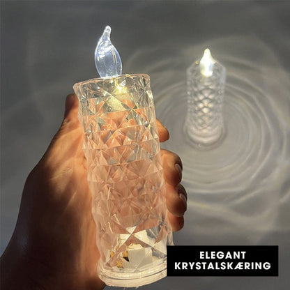 CrystalFlame™ – luksuriøs stearinlyslampe