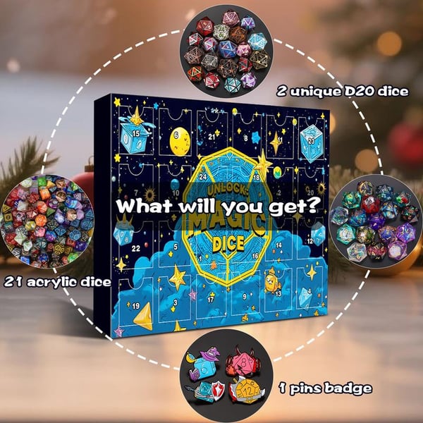 🔥 Laatste Dag 49% Korting – 🎄🎲 2025 Kerst Dobbelsteen Adventskalender