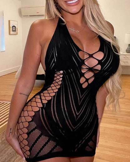 Felicia™ | Sexet jacquard lingeri med halskæde