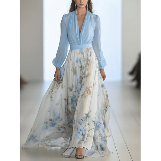 Tess™ Lang kjole med blomsterprint