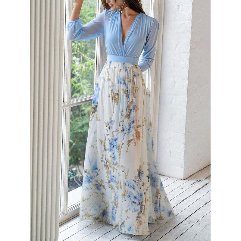 Tess™ Lang kjole med blomsterprint