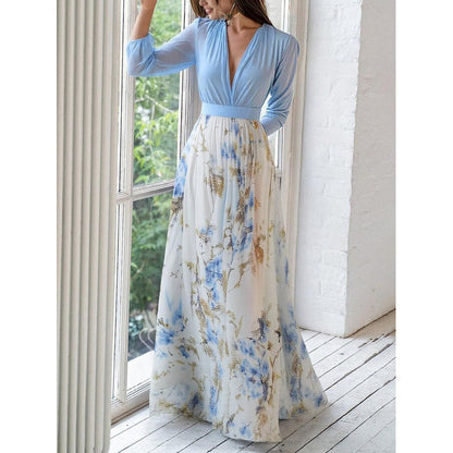 Tess™ Lang kjole med blomsterprint