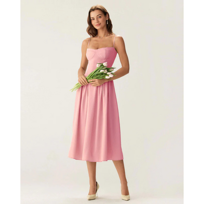 Sofia™ - Elegant midikjole med firkantet hals