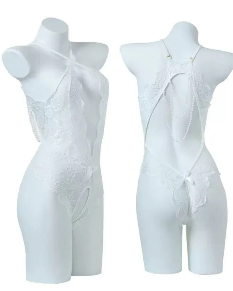 Frida™ | Blonde underkjole uden ryg i ét stykke