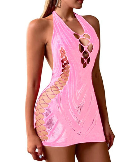 Felicia™ | Sexet jacquard lingeri med halskæde