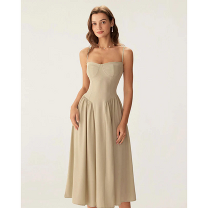 Sofia™ - Elegant midikjole med firkantet hals