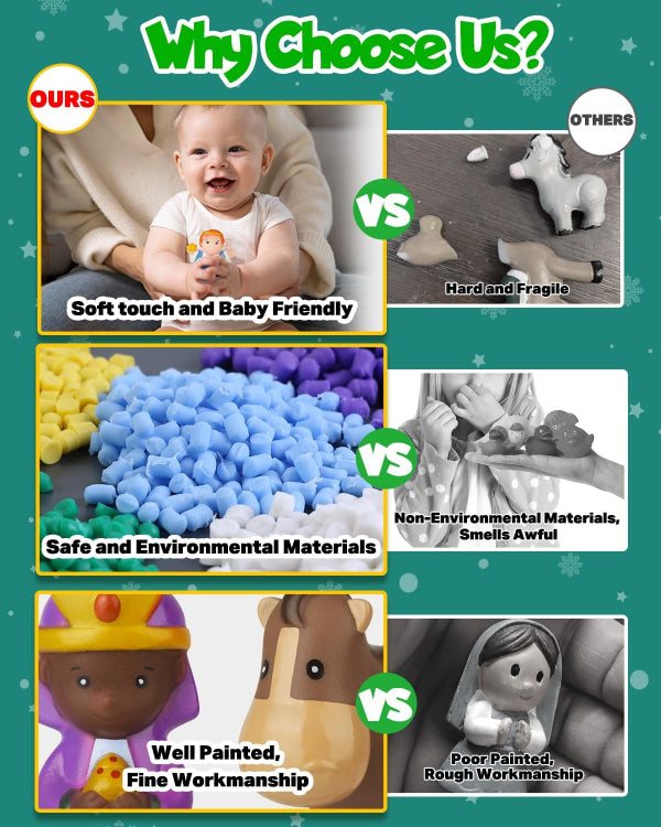 🏆 2025 Julekalender med Fødselskrubbe (25 dele) 💯 Giftfri & Lugtfri