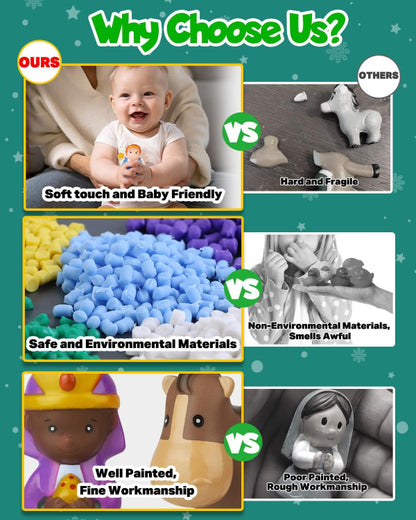 🏆 2025 Julekalender med Fødselskrubbe (25 dele) 💯 Giftfri & Lugtfri