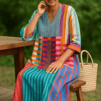 Lia™ | Elegant geometrisk kjole