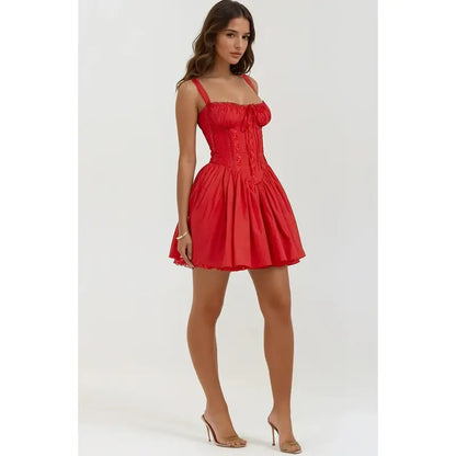 Syra™ | Robe Courte Corset Dentelle