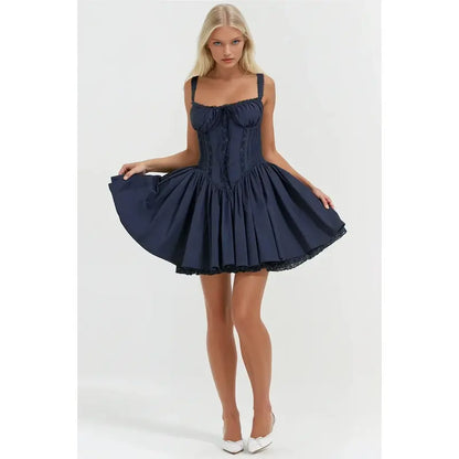 Syra™ | Robe Courte Corset Dentelle