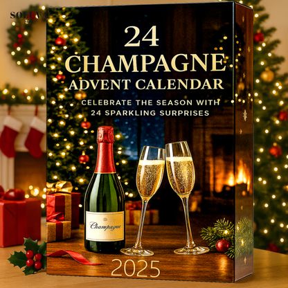 Champagne julekalender 2025 – 24 dage fyldt med fest & nydelse 🥂🎄