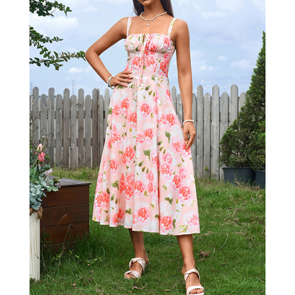 Vela™ - Cami-kjole med rynket bryst og slids i låret