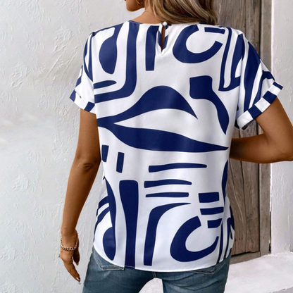 Afslappet abstrakt T-shirt