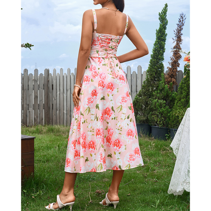 Vela™ - Cami-kjole med rynket bryst og slids i låret