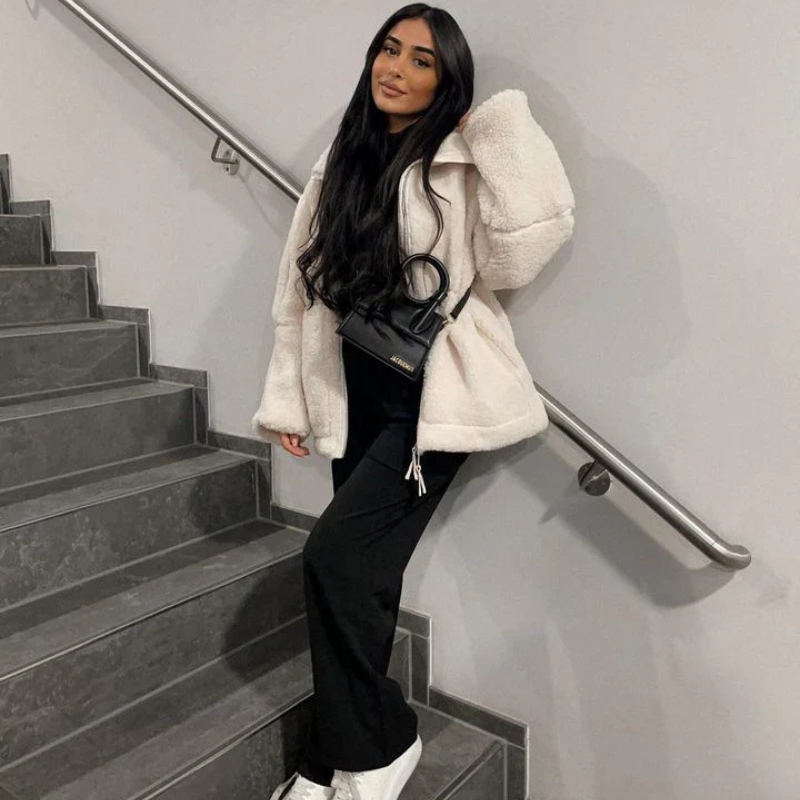 Kaja™ | Blød teddyfrakke