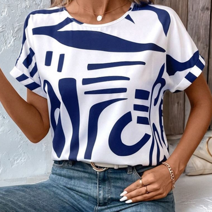 Afslappet abstrakt T-shirt