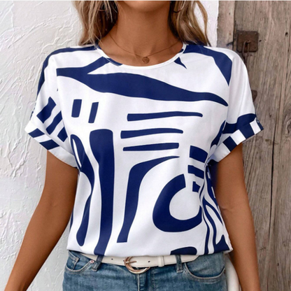 Afslappet abstrakt T-shirt