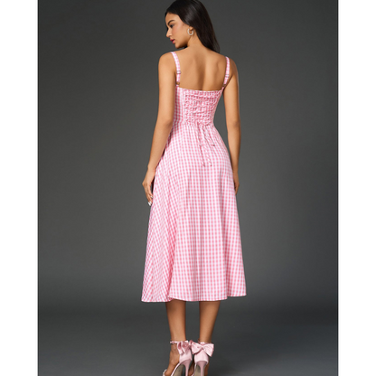 Vela™ - Cami-kjole med rynket bryst og slids i låret