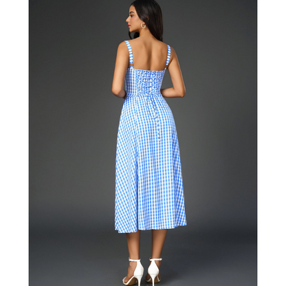 Vela™ - Cami-kjole med rynket bryst og slids i låret