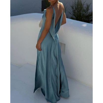 Malou™ - Sexet og elegant maxikjole med høj slids i siden