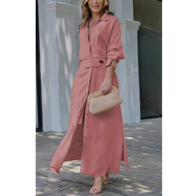 Jeanette™ | Maxikjole med V-hals