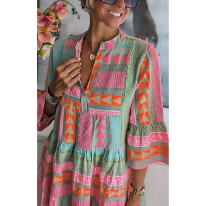 Juliane™ - Boho swingkjole med lag på lag