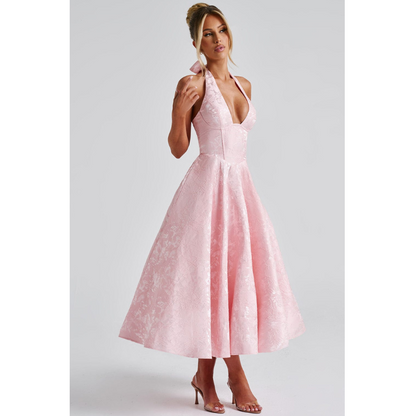 Ara™ | Midi-kjole med halskraveudskæring