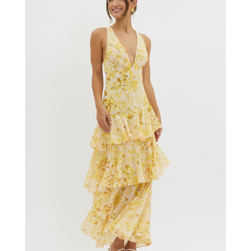 Faye™ | Bloom shift midi-kjole