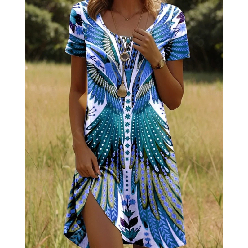 Lana™ | Kort kjole med moderigtigt print