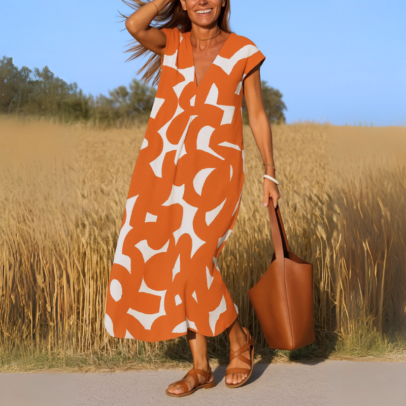 Valerie™ | Flydende kjole med V-hals