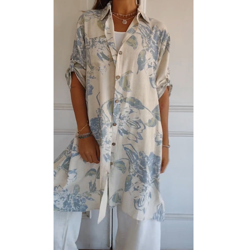 Jana™ | Elegant kjole i bomuld og hør