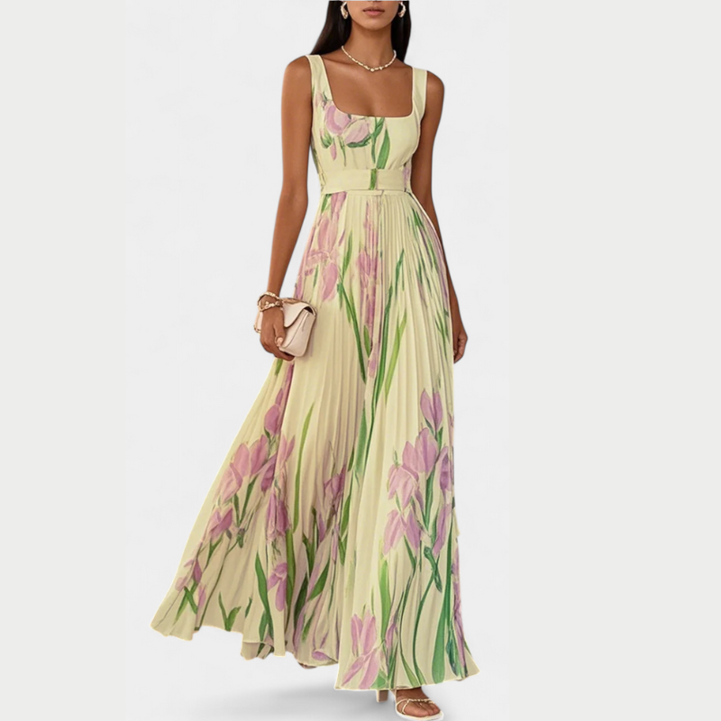 Calanthe™ | Elegant kjole med abstrakt print