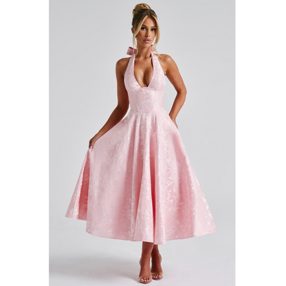 Ara™ | Midi-kjole med halskraveudskæring