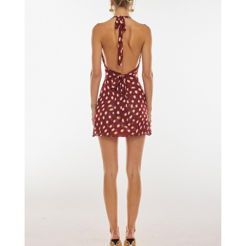 Eira™ - Polkaprikket minikjole i lycra