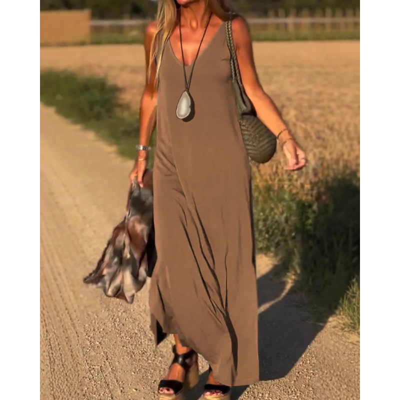 Evelyne™ - Elegant lang ærmeløs kjole