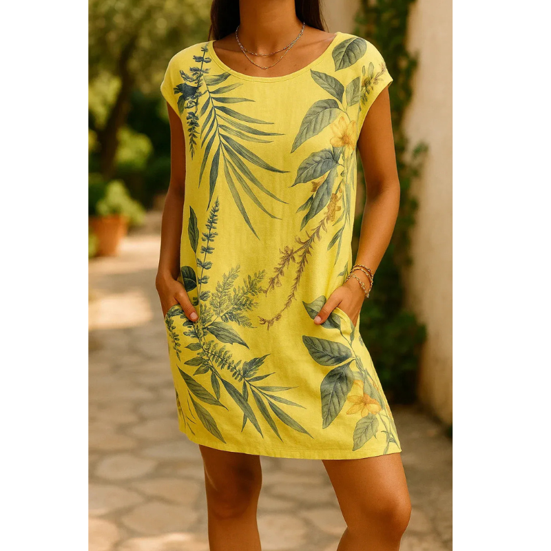 Ranya™ | Elegant kjole i bomuld og hør