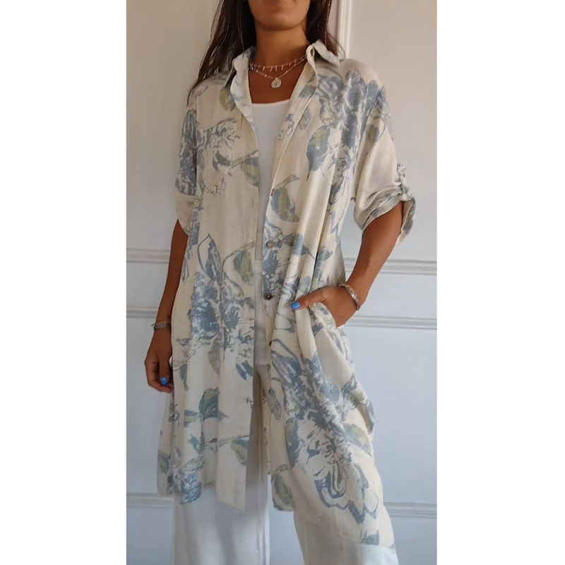 Jana™ | Elegant kjole i bomuld og hør