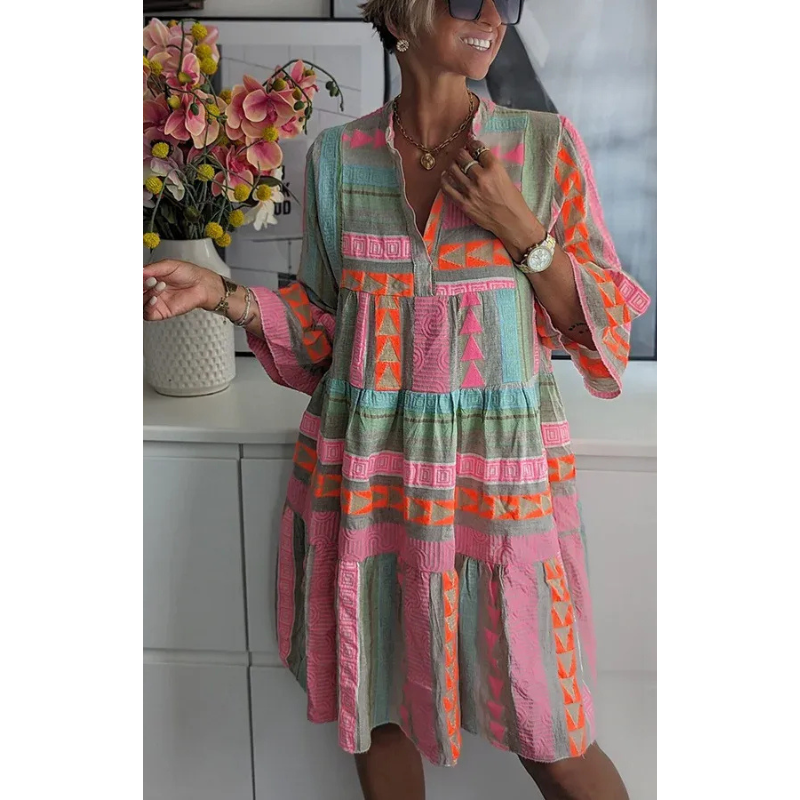 Juliane™ - Boho swingkjole med lag på lag