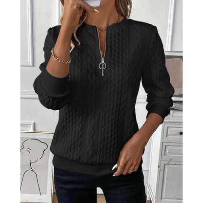 Susan™ | Sweater med lynlås